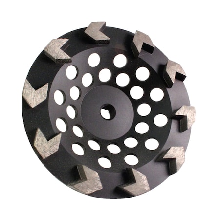 Continental Abrasives 7in x 5/8in-11 Large Segment Arrow Dimaond Grinding Cup Wheel DB-00932