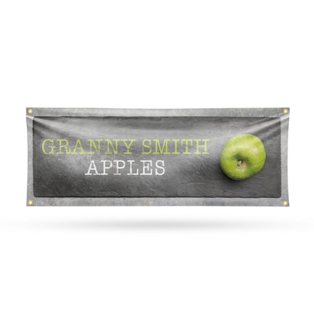 Signmission Granny Smith Apples, 18 Inch x 48 Inch, Vinyl Banner B-30679