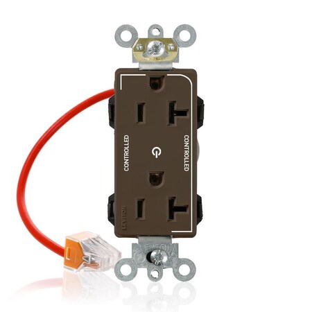 Leviton Straight Blade Receptacle, 5-20R, 20 A, 125V AC, Flush Mount, Self-Grounded M1636-2S