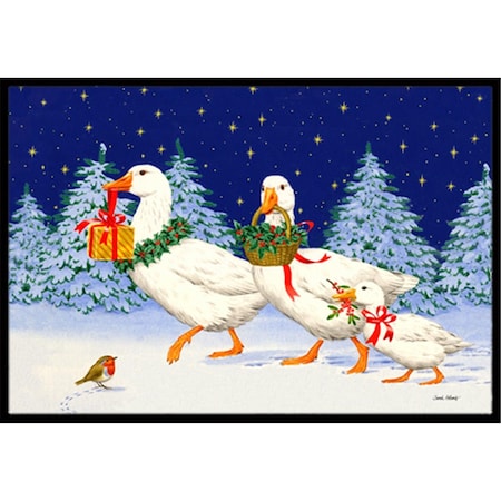 Carolines Treasures ASA2170JMAT Three Geese & Gifts Indoor or Outdoor Mat, 24 x 36 ASA2170JMAT