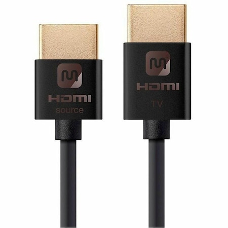 Monoprice Slim Active HDMI Cable, 18Gbps, 15 ft.Blck 14196