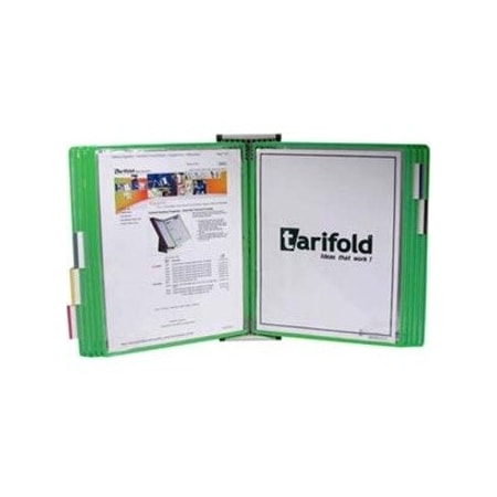 Tarifold Document Wall Display Unit, 10 Green Pocket W251