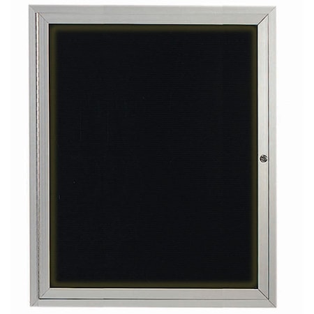 Aarco Illuminated Enclosed Letter Board Directory w/ Clear Satin Anodized Al Frame, 36''Hx30''W 1 Door ADC3630I