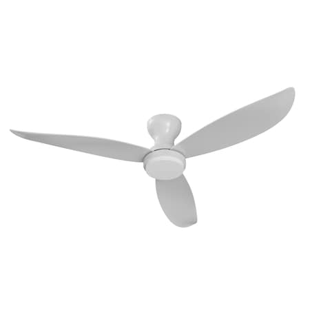 Afx Banks - 52in 3 Blade LED Ceiling Fan - White Finish - Wall Control Type BNKN523LDCWHWH-WS