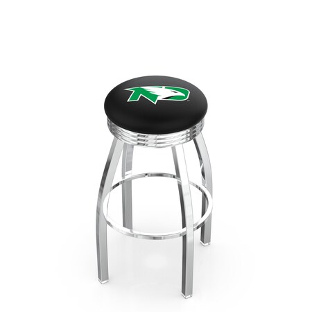 Holland Bar Stool Co 30" Chrome North Dakota Swivel Bar Stool, Accent Ring L8C3C30NorDak