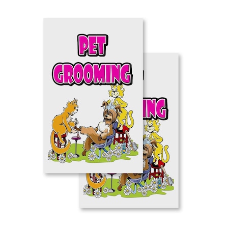 Signmission Pet Grooming, Vinyl Decals Only 24 Inch x 36 Inch, Vinyl Decal, 2PK DSB-2436-2PACK-Pet Grooming