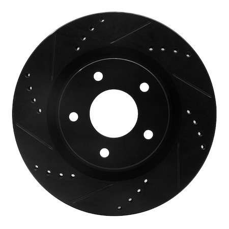 Dynamic Friction Co DFC Brake Rotor - Drilled and Slotted - Black 633-67057L