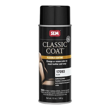 Sem Classic Coat Classic Coat, 16 oz, Black, No VOC VOC, 10 sq-ft Coverage, 24 hr Curing 17093