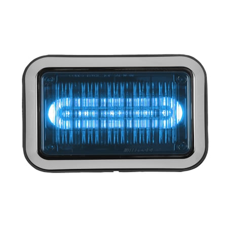 Code 3 Perimeter Light, LED, Blue, Rect, 8-1/2 L 4612BBZ-75