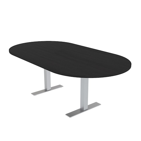 Skutchi Designs 6 Person Conference Table With Power Unit | 7' Racetrack Table | Harmony Series HAR-RAC-48X84-T-U999ST19-NA