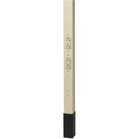 Hubbell Wiring Device-Kellems Alum Srvice Pole, Ivory, 10 ft. 2"L, 2.13"W HBLPP10AI