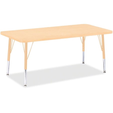 Jonti-Craft Berries Rectangle Activity Table, 24 in. x 48 in., A-height, Maple/Maple/Camel 6403JCA251