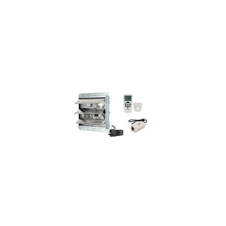 Iliving Silver 772 CFM 12 in. Electric Powered Gable Mount Shutter Fan/Vent ILG8SF12VC