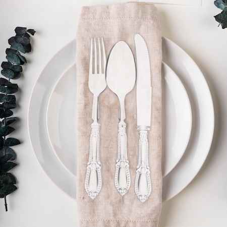 Smarty Had A Party Clear Baroque Disposable Plastic Dinner Spoons, 480PK 8330-CL-CASE