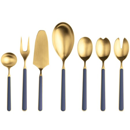 Mepra Fantasia Ice Gold Serving Set - 7 Pieces - Cobalt 10C62207OI