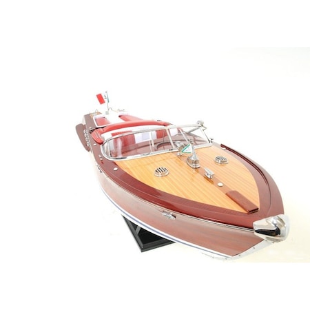 Homeroots 10" Riva Aquarama Hand Painted Decorative Boat 401859
