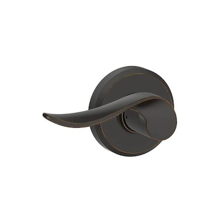 Schlage Residential Right Hand Sacramento Lever with Greyson Rose Half Dummy Aged Bronze Finish F170SAC716GSNRH