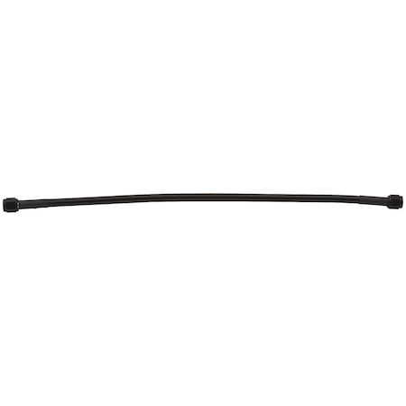 Powerhouse 36 in. No. 4 Two -4 Straight Ends Coated Braided Line Hose, Black PO3606649