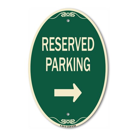 Signmission Reserved Parking 2, 12 Inch X 18 Inch Designer, Heavy Gauge Aluminum A-OV-G-1218-9765
