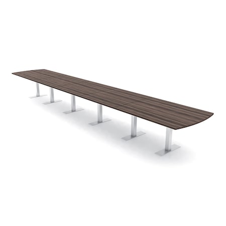 Skutchi Designs 22ft Conference Table W/ Power Unit | 22 Person Modular Arc Rectangle Meeting Table | Harmony Series HAR-AREC-48X264-T-H3041-NA
