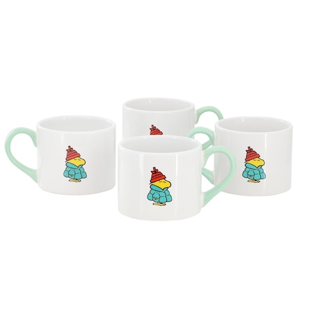 Peanuts All Bundled Up 4 Piece 19 Ounce Stackable Stoneware Mug Set 750123587M