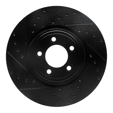 Dynamic Friction Co DFC Brake Rotor - Drilled and Slotted - Black 633-20019L