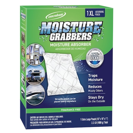 Concrobium Moisture Grabbers Moisture Absorber XL Pouch, Fragrance Free 7651353