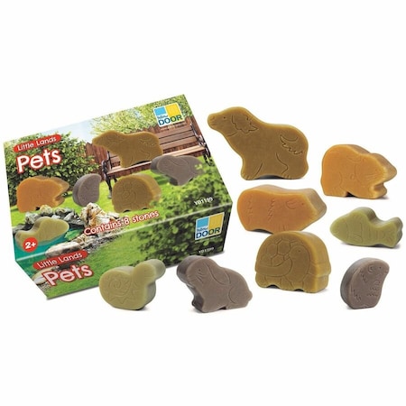 Yellow Door Little Lands, Pets, Set of 8 Stone Figures YUS1199