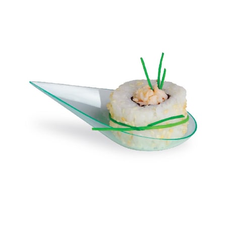 Omg 0.25 oz Vaia Clear Green Drop Dish - 4 x 1.9 x 1 in. OM3125124