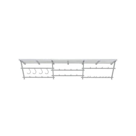 Stow Easy Track Ultimate Shelf and Track Storage System, 1500lb Cap, Steel, Gray, 20 in L, 96 in W, 20 in H 220863
