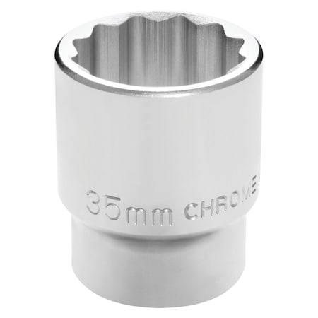Performance Tool 3/4 in. Dr. 35mm 12pt Socket, Fastener Rounding Protection W34835