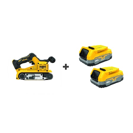 Dewalt Cordless Belt Sander 20V, 1,050 fpm DCW220B/DCBP034-2