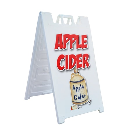 Signmission Apple Cider, A-Frame & 2 Sign Inserts, Heavy-Duty Plastic Frame SBHD-C-2436-Apple Cider