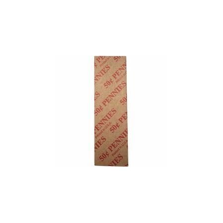 Controltek Flat Tubular Coin Wrap, Quarters, $10.00, Orange, 1000PK 560045