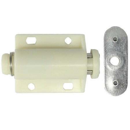 Laurey 4642 Single Touch Latch, White, Steel 04642