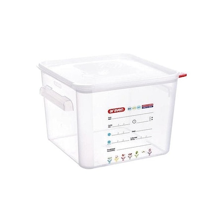 Araven Square Container W/Lid Polypropylene 12. 11855