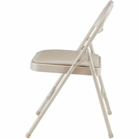 Lorell Steel Folding Chairs, Vyl Beige Seat, PK4 LLR62501