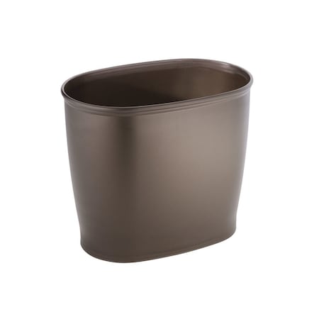 Idesign Wastebasket Kent Black Plastic Oval Black 93440