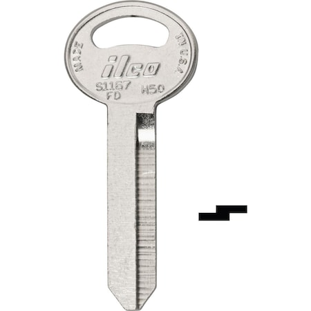 Ilco Ford Nickel Plated Automotive Key H50 / S1167FD, 10PK IAL5975700B