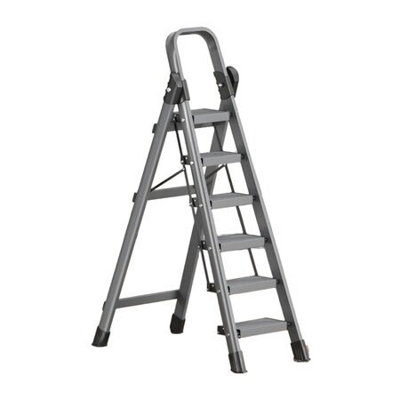 Wrightmaster 5.5 ft. Steel Lightweight Step Ladder, 9 ft. Reach w/Non-Marring Feet 300 lb. Capacity ZoroQHL6BT
