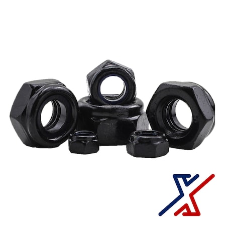 X1 Tools 3/8-24 Black-Oxide C.R. 18-8 Stainless Steel Nylon-Insert Locknuts, 15PK X1E-FAS-NUT-LOC-2242x15