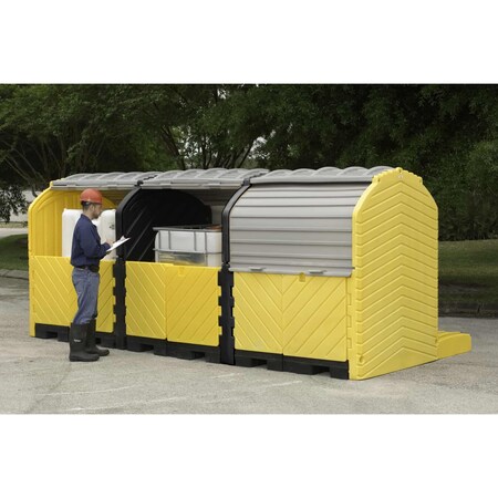 Ultratech Covered IBC Containment Unit, 280 gal. Spill Capacity, Polyethylene 1165