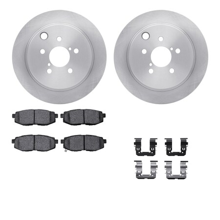 Dynamic Friction Co DFC Brake Rotor with 5000 Brake Pads and Hardware Kit 6512-13177