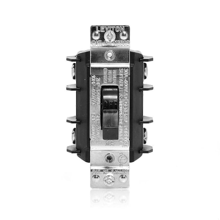 Leviton Manual Motor Switch, 30 A, 2 P, 1 Phase, Toggle, Powerswitch Series, No Enclosure MS302-DS