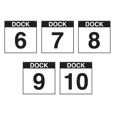 5S Supplies Loading Dock 6-10 Sign - ALM - 12in x 12in DOCK6-10-ALM-1212