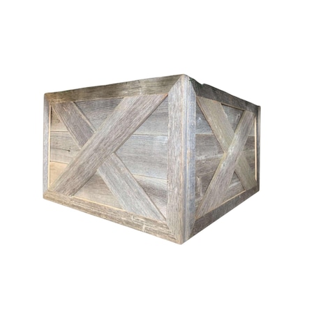 Homeroots 23" Thick Weathered Gray Christmas Tree Collar 379885