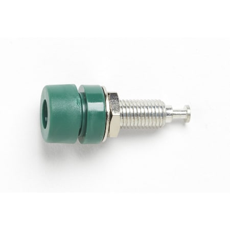 Pomona Electronics BananaJack, Green, 2500V, 15A, 11/4in, PK10 1581-5