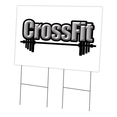Signmission Crossfit Yard Sign & Stake outdoor plastic coroplast window, C-2436-DS-Crossfit C-2436-DS-Crossfit