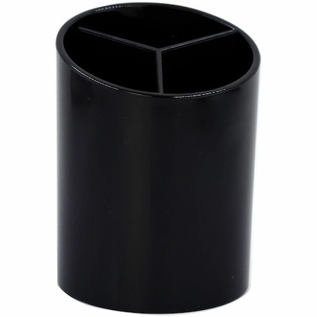 Business Source Pencil Holder, Black, Plastic BSN32355