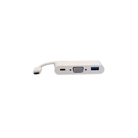 Cable Wholesale USB-C 3.1, 3-in-1 Mini Dock, SVGA, USB 3.0 Type-A, & USB-C Charge Port 30U3-32000